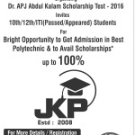 Dr.APJ Abdul Kalam Scholarship Test-2016